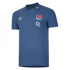 Umbro England Rugby CVC Polo Shirt Adults Ensign Blue