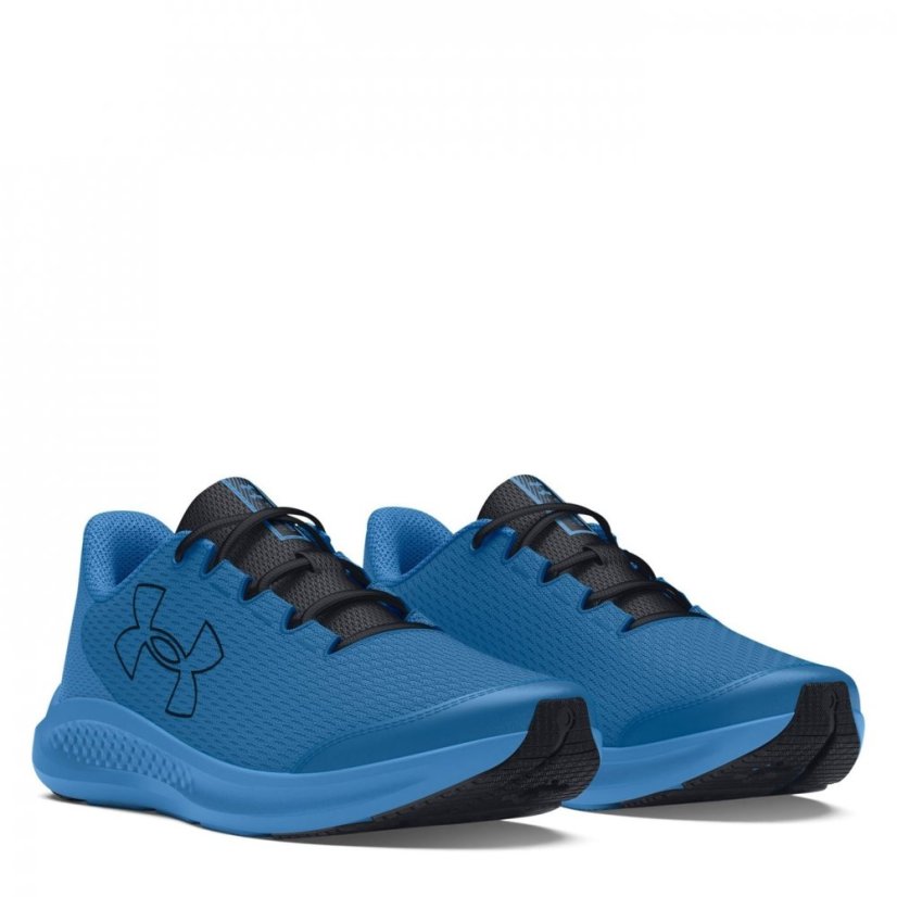Under Armour Charged Pursuit 3 Big Logo Running Shoes Boys PhBlu/VBlue/Blk