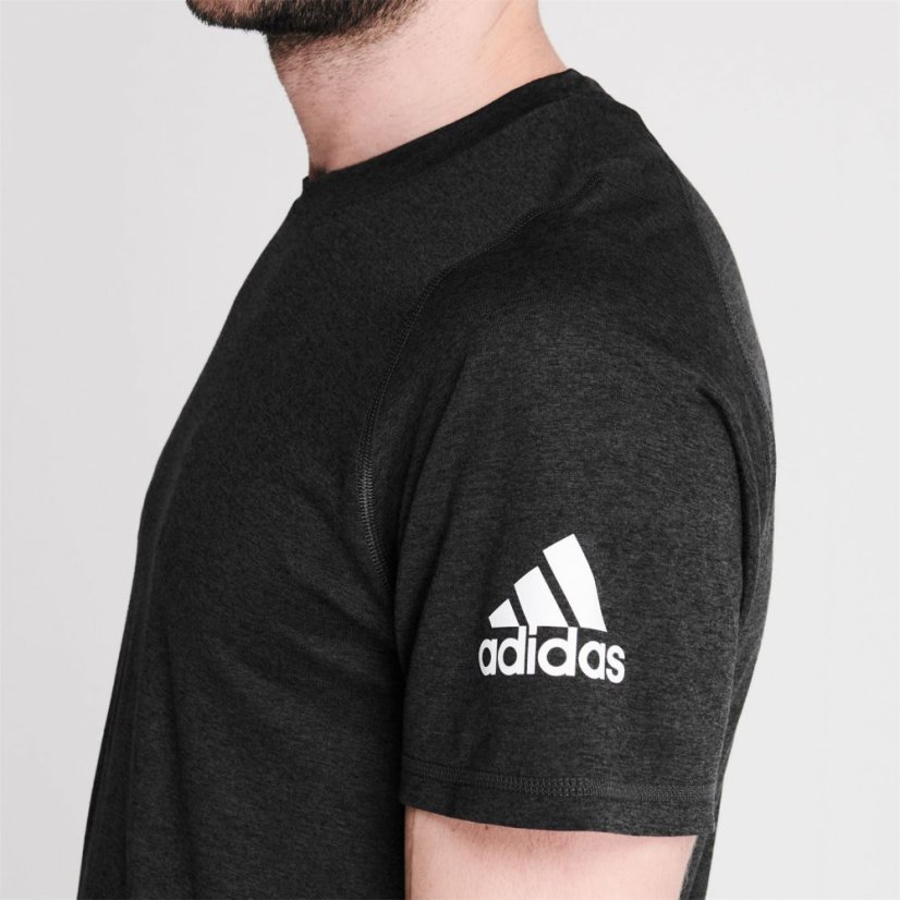 adidas Train Essentials Stretch Training pánske tričko DkGreyMarl/Blk