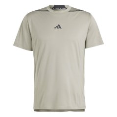 adidas Men's D4t Adistwo Short-Sleeve Performance Gym Top Silver Pebble
