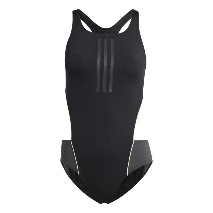 adidas Ripstream 3-Stripes Y-Back Swimsuit Black