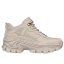 Skechers Micro Perf Duraleather Lace Up Mid Boot Slippers Womens Taupe