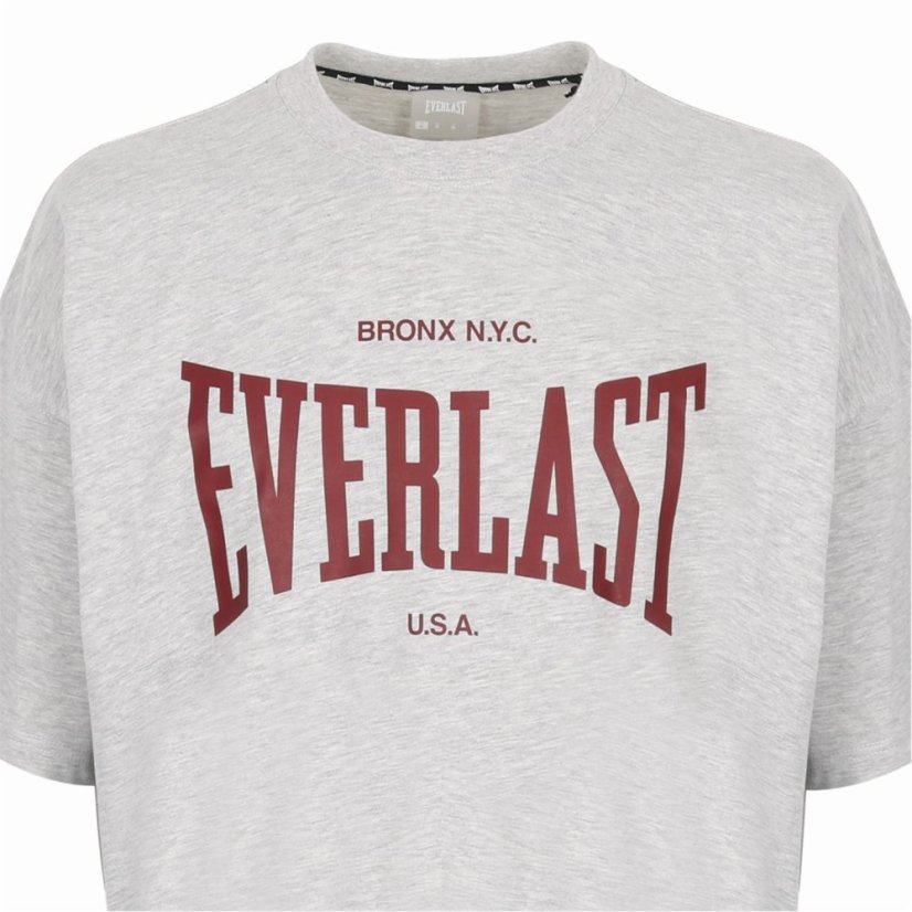 Everlast Men's Cotton Short Sleeve Crew Neck T-Shirt Grey