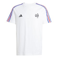 adidas France Essentials 3-Stripes pánske tričko White