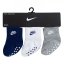 Nike Grippy Sock 3pk Baby Blue Void