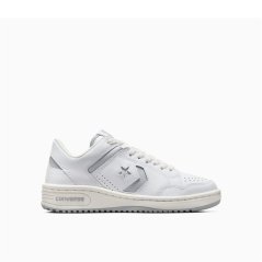 Converse Unisex Adults Weapon Leather High-Top Trainers 119-White/Gre