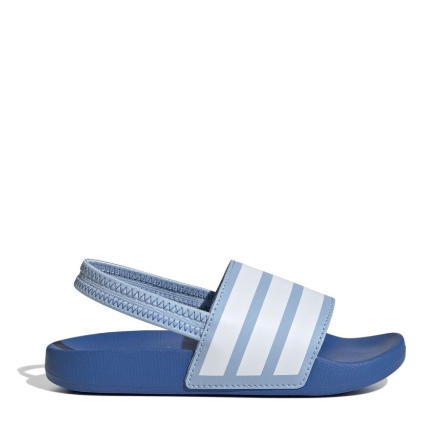adidas Adilette Estrap Slides Kids Sky/White