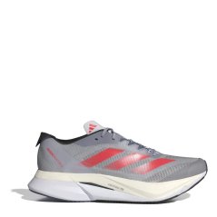 adidas Adizero Boston 12 Road Running Shoes Juniors Slvr/Red