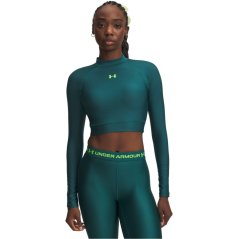 Under Armour Womens HeatGear® Long Sleeve Performance Gym Top Rack Green