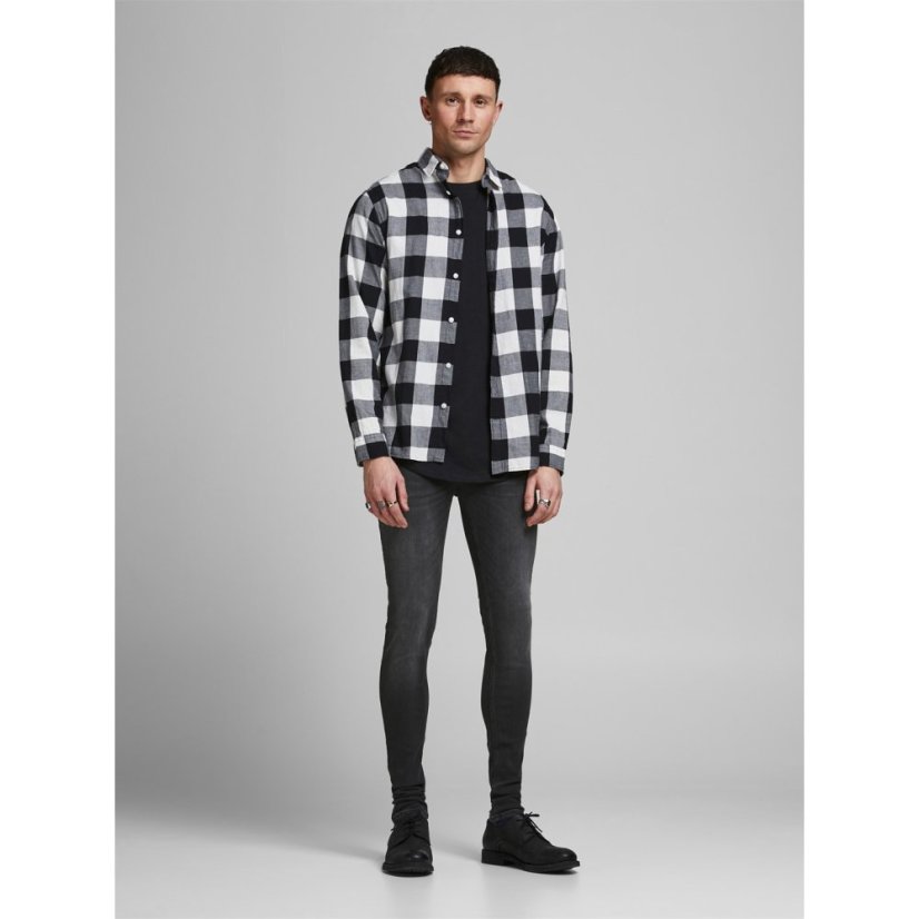 Jack and Jones Men's Spray On Super Skinny Jeans Black Denim