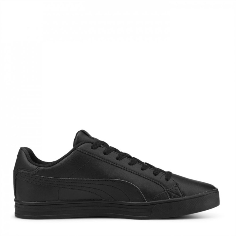 Puma Smash Vulcan 3 Low Trainers Mens Triple Black