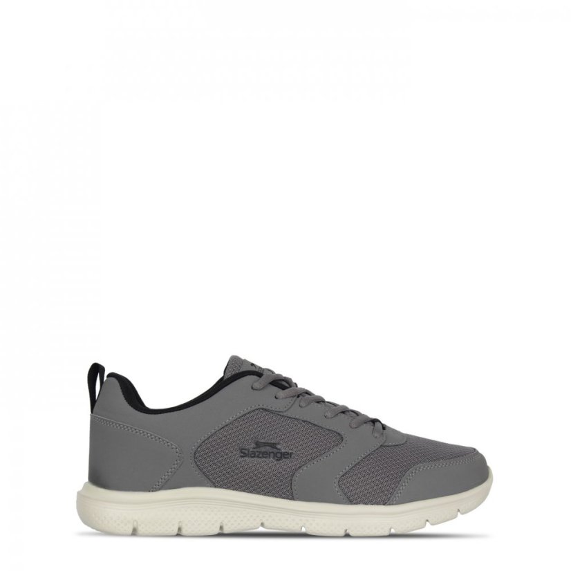 Slazenger Force Mesh Mens Trainers Grey/Black