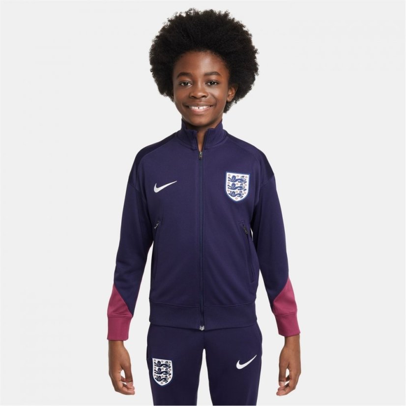 Nike England Strike Tracksuit 2024 Juniors Purple/Rosewood