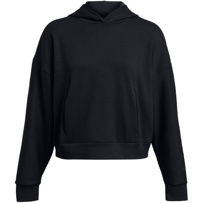 Under Armour Women's Journey Rib Over the Head Performance Hoodie Black