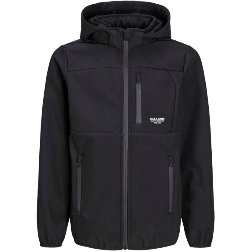 Jack and Jones Theo Softshell Jacket Junior Black
