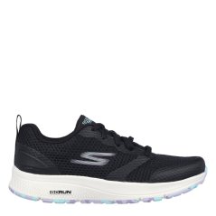 Skechers Circular Mesh Lace Up W Marbled Rub Slip On Trainers Girls Black/Lavender
