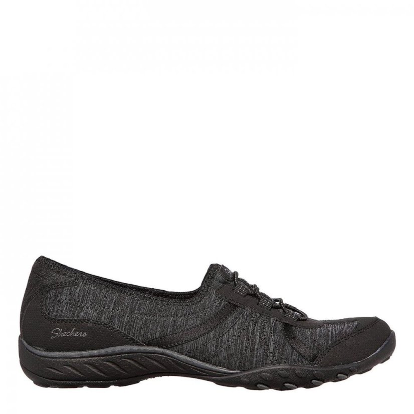 Skechers Scooped Bungee Slip On Trainers Ladies Black