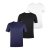 Donnay Three Pack V Neck pánske tričko White/Blck/Navy