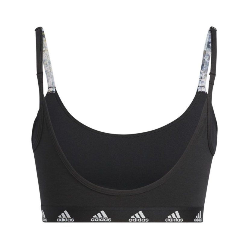 adidas Women's Pureb Long-Sleeve Low Impact Sports Bra Black