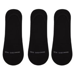 Ben Sherman Mens 3 Pack Liner Socks Makalu Black