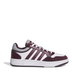 adidas Hoops 3.0 Shoes White/Maroon