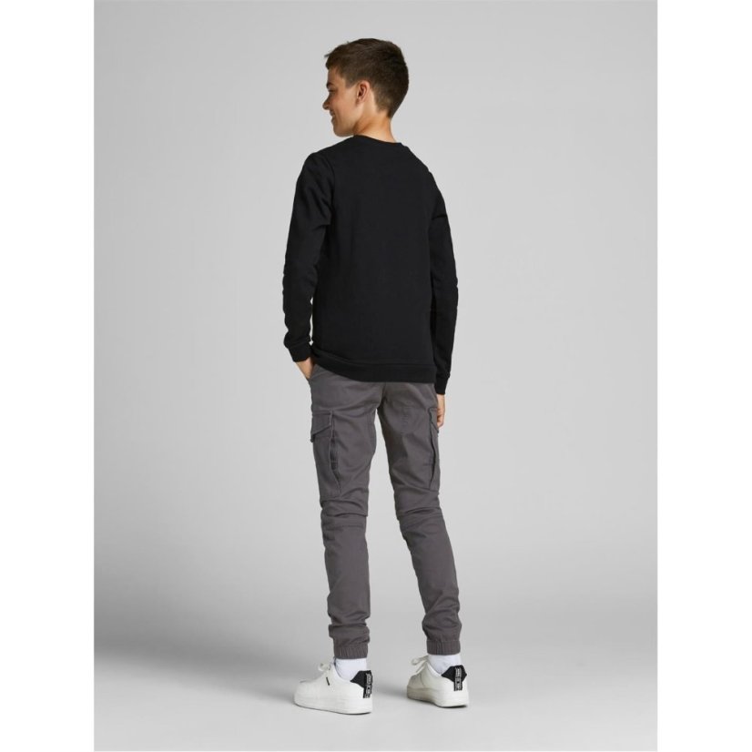 Jack and Jones Paul Flake Slim Stretch Cuffed Cargo Pants Junior Asphalt