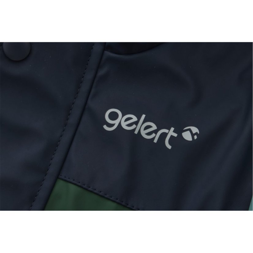 Gelert Unisex Kids' PU Water Resistant Wind Resistant Long Sleeve Raincoat Block