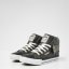 British Knights Roco Fold PU High Tops Juniors Dk Grey/Black