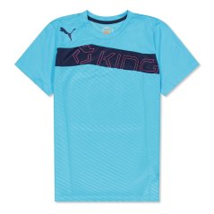 Puma Kids' Graphic Tee Short Sleeve Performance Gym Top Blue