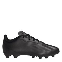 adidas X Crazyfast Club Childrens Flexible Firm Ground Football Boots Black/Black