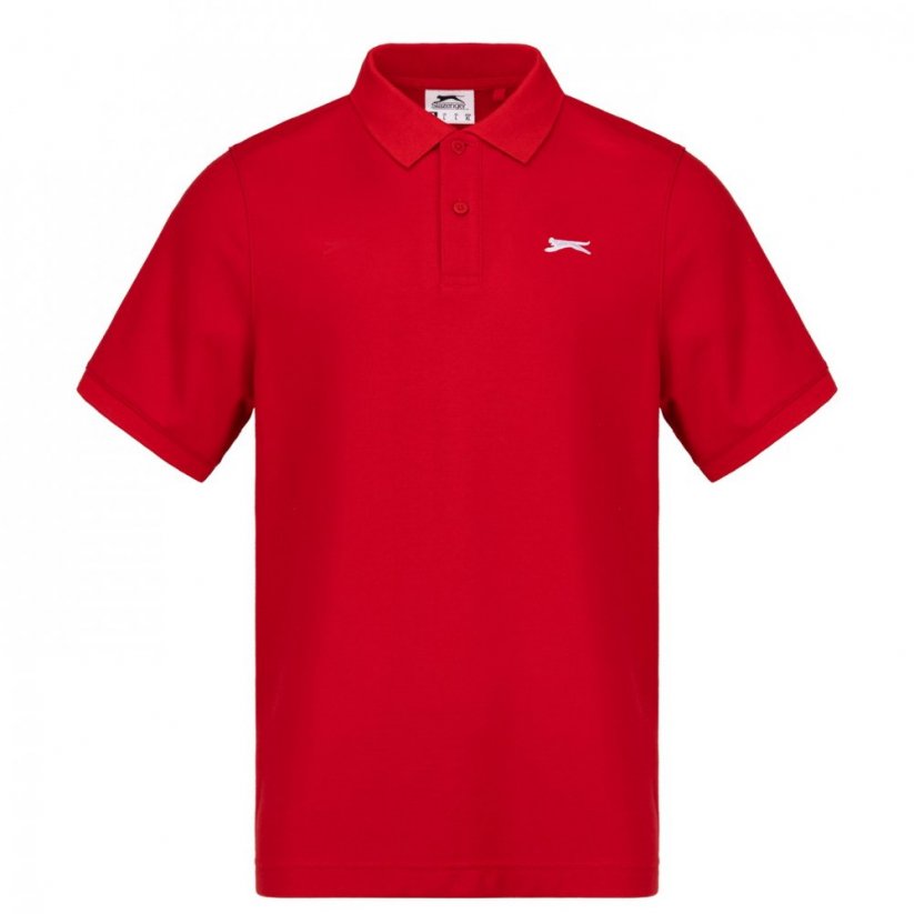 Slazenger Plain pánske polo tričko Red