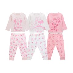 Character Baby Disney Cotton Long Sleeve Pyjama Set Minnie