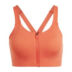 adidas TLRD Impact Luxe High-Support Zip Bra Womens Red