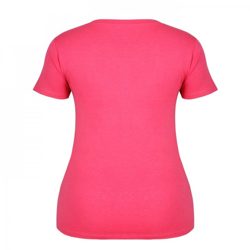 Slazenger V Neck T Shirt Ladies Brt Pink