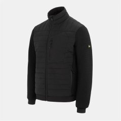 Dunlop Mens Hybrid Baffle Work Long Sleeve Full Zip Softshell Jacket Black