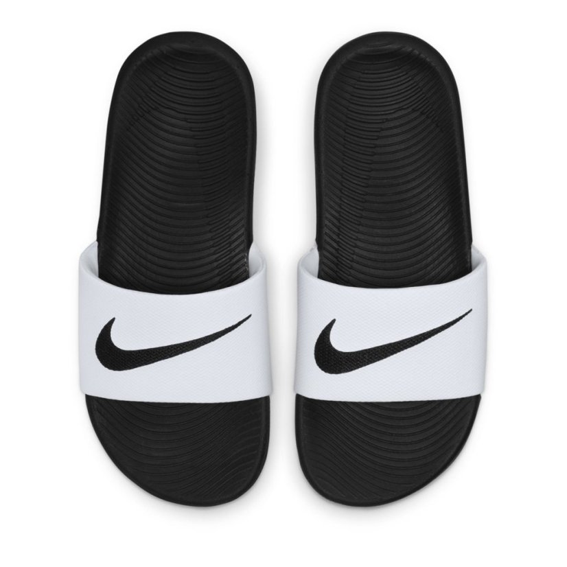 Nike Kawa Little/Big Kids' Pool Sliders White/Black