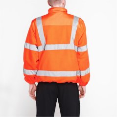 Dunlop Men's Hi-Vis Reflective Fleece Long Sleeve Jacket Orange