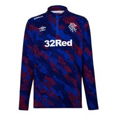 Umbro mens Umbro Rangers Armed Forces Pre Match Long Sleve Kit 2025 2026 Blue/Red