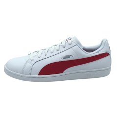 Puma Smash Leather Mens Trainers White/Red