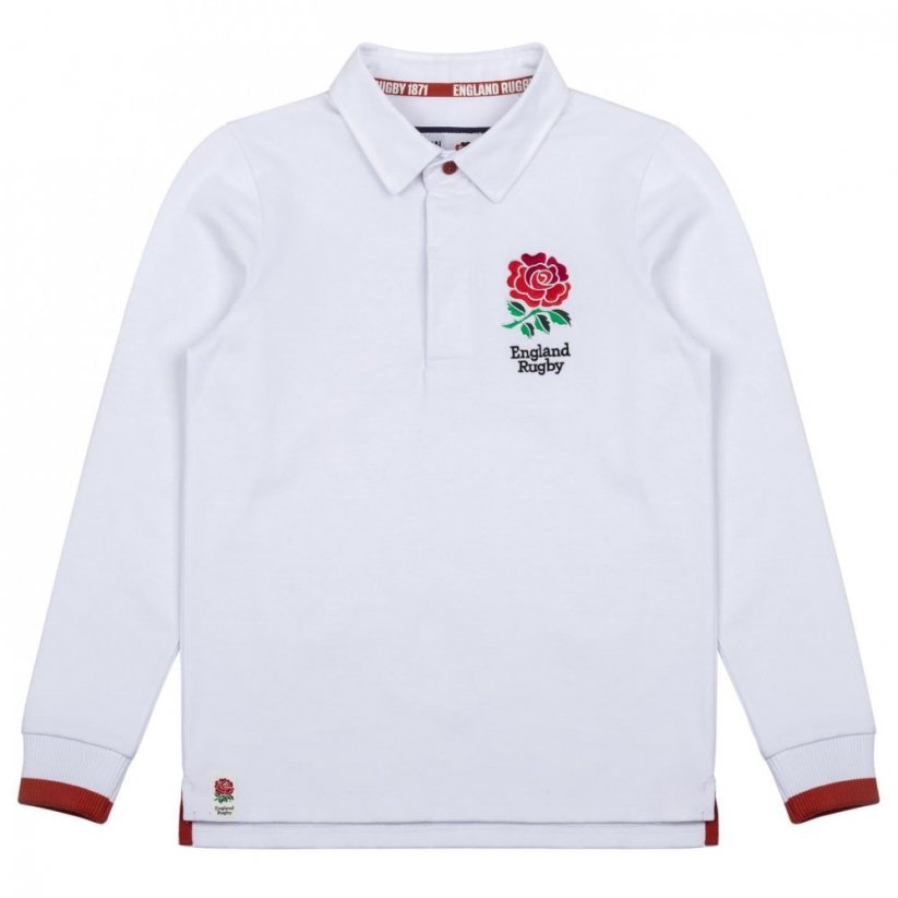 RFU England Long Sleeve Jersey Juniors White