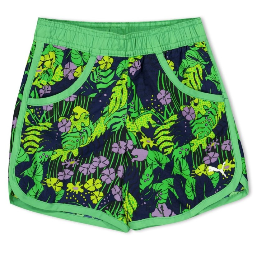 Puma Girls Beach Shorts Juniors Green