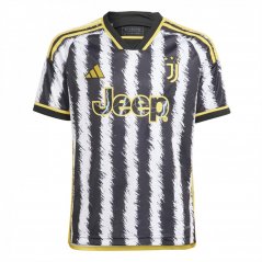 adidas Juventus Home Shirt 2023 2024 Juniors Black/White