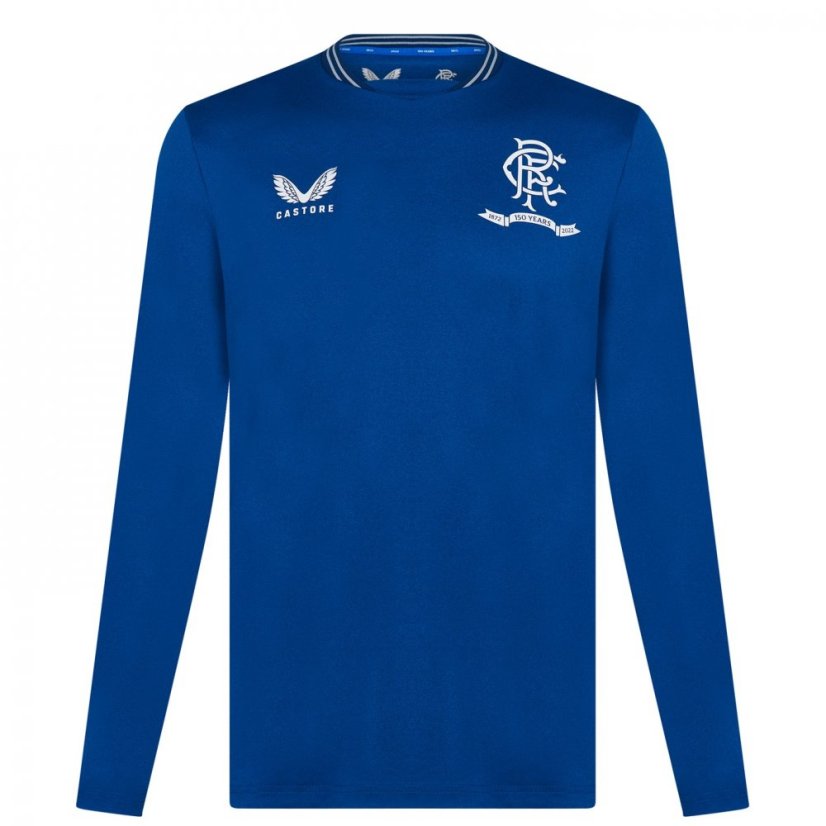 Castore Rangers LS T-Shirt Mens Blue
