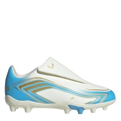 adidas Adidas F50 Childs Club Firm Ground Football Boots Cream/Blu/Gold