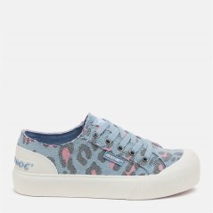 Rocket Dog Women's Jazzin Plus Canvas Platform Trainers Light Blue