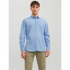 Jack and Jones Jeremy Detail Long Sleeve Shirt Cashmere Blue