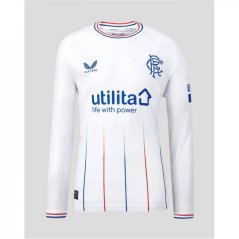 Castore Rangers Away Long Sleeve Shirt 2023 2024 Juniors White