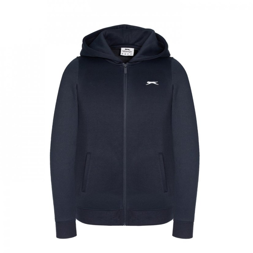 Slazenger Fitted Full Zip Hoodie Womens Navy