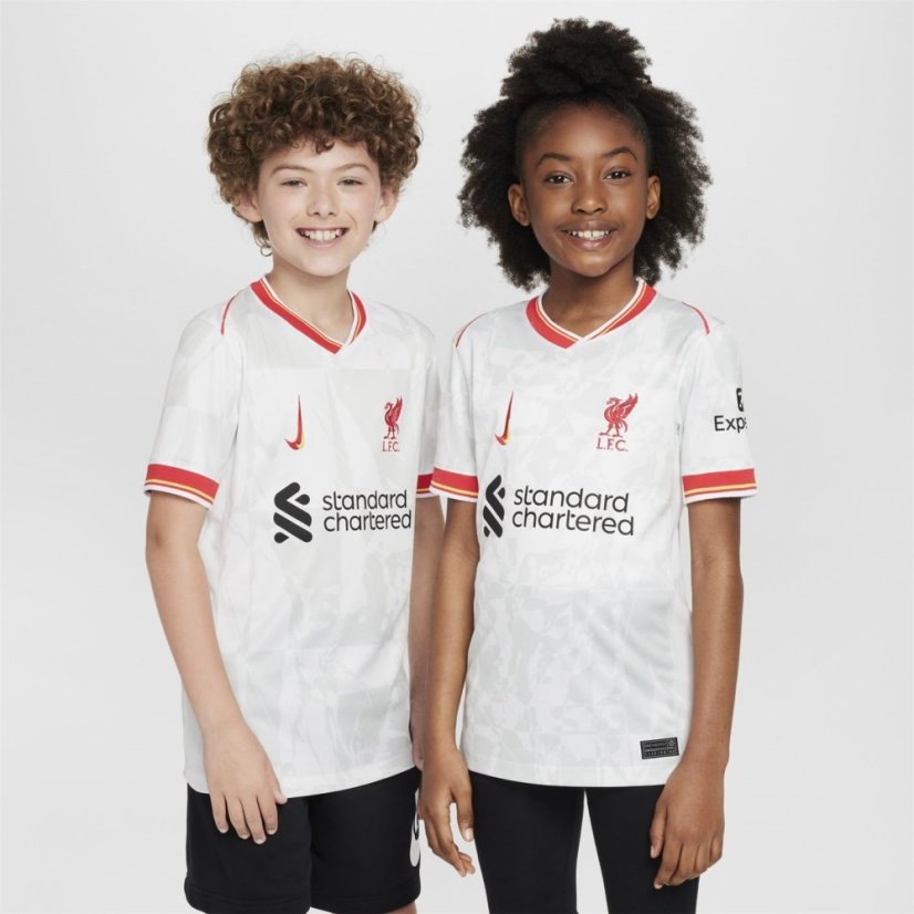 Nike Liverpool Third Shirt 2024 2025 Juniors White