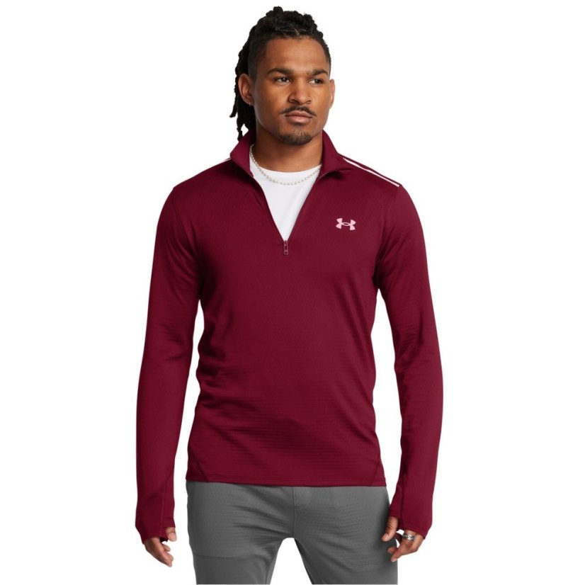 Under Armour Men's Long-Sleeve Performance Gym Top Red